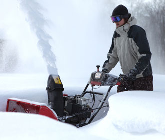 Man Plowing Snow 
