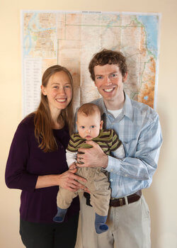 Dr. Matthew Horning with his wife, Dr. Monica Lee, and son, John.