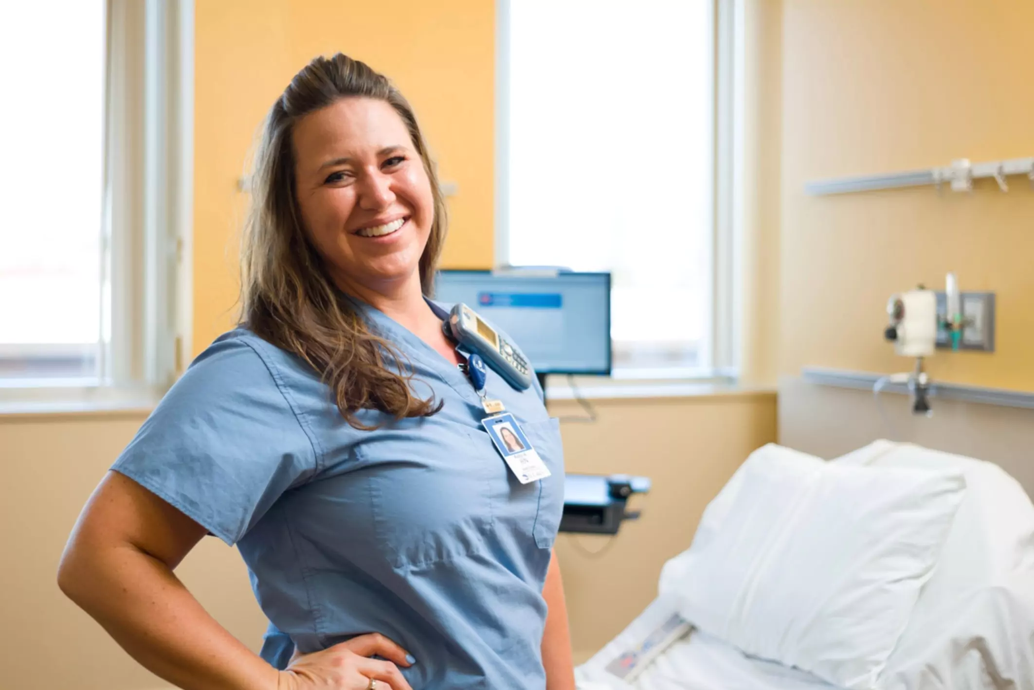 Kelly, RN smiles in St. Luke's Surgical & Procedural Care.