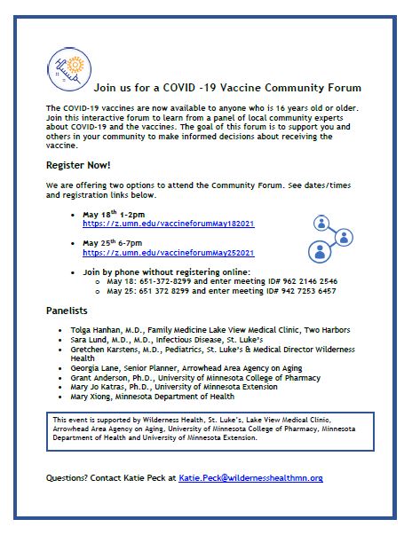 Lake Co. COVID-19 Vaccine Community Forum 
