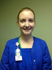 Anna Rathbun in scrubs