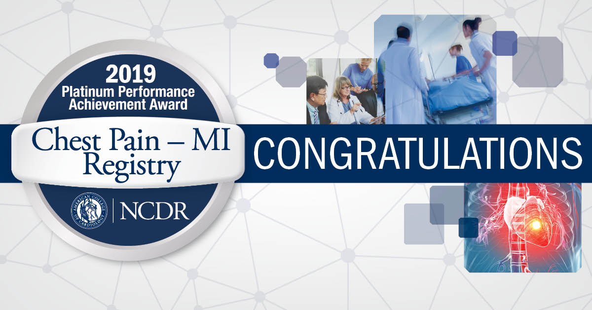 2019 Platinum Performance Achievement Award, Chest Pain - MI Registry