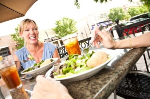 Ladies eating lunch