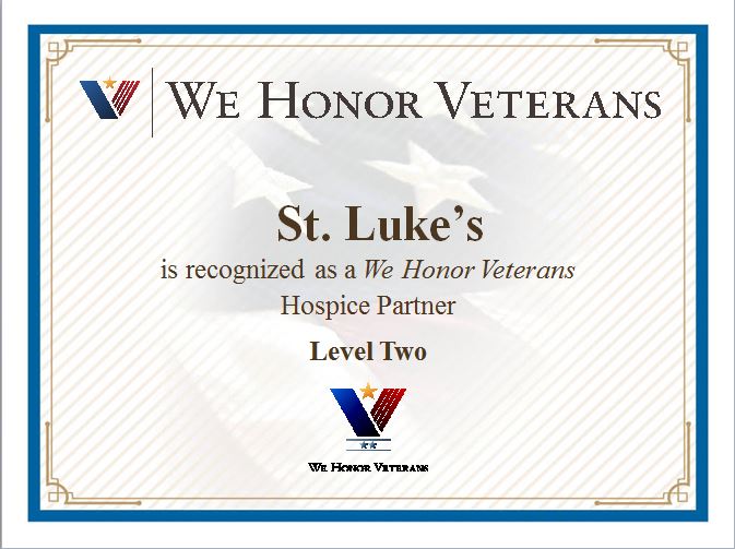 St. Luke's We Honor Veterans Hospice Partner