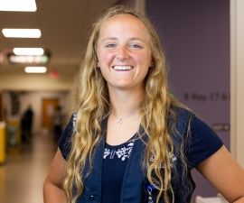 A St. Luke's volunteer in St. Luke's Emergency Department.